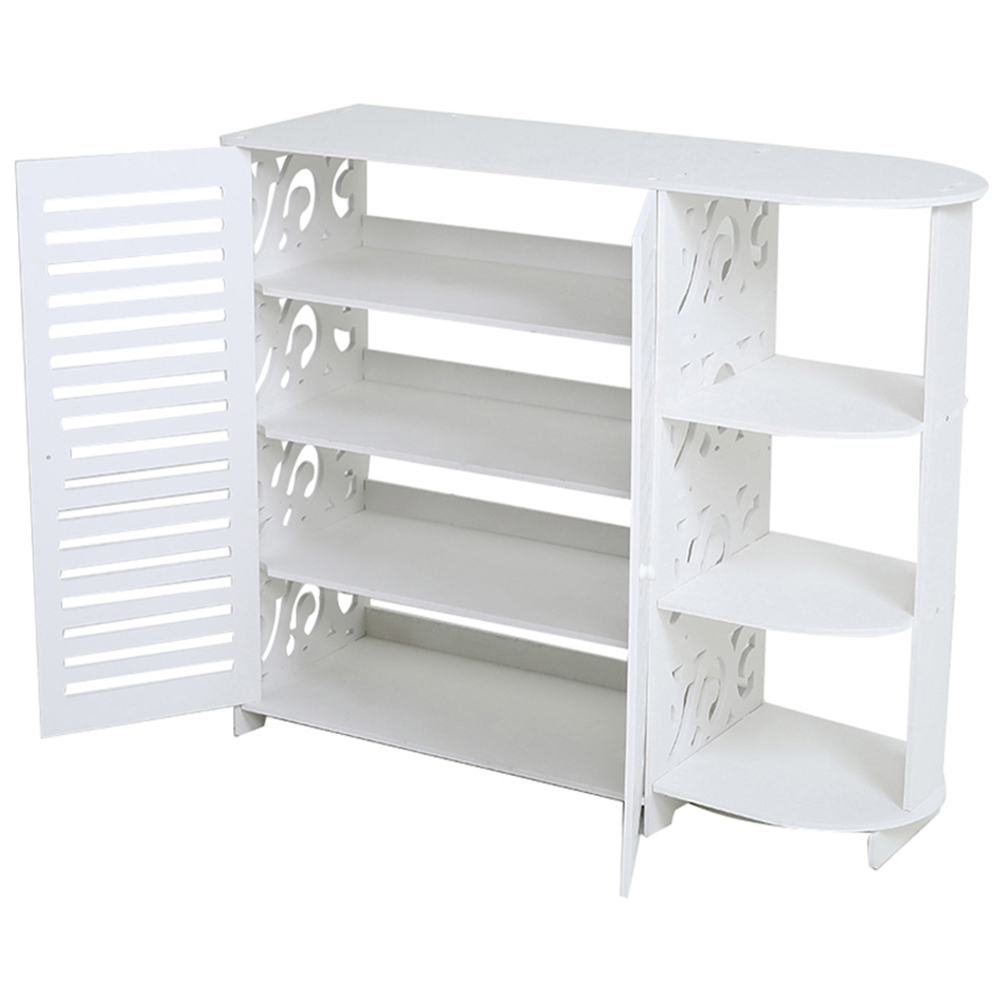 Living and Home White Modern Shoe Cabinet Image 3