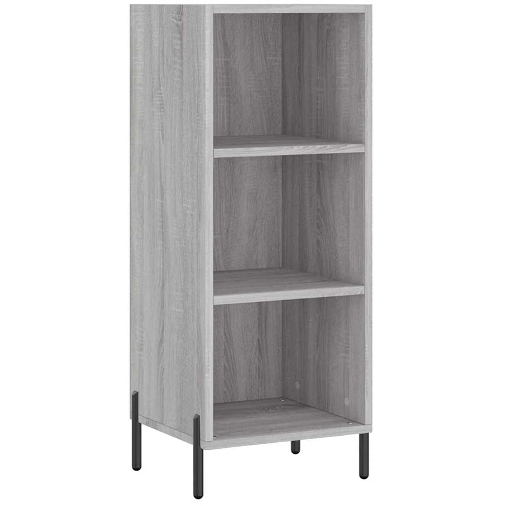 vidaXL 3 Shelf Grey Sonoma Sideboard Image 2