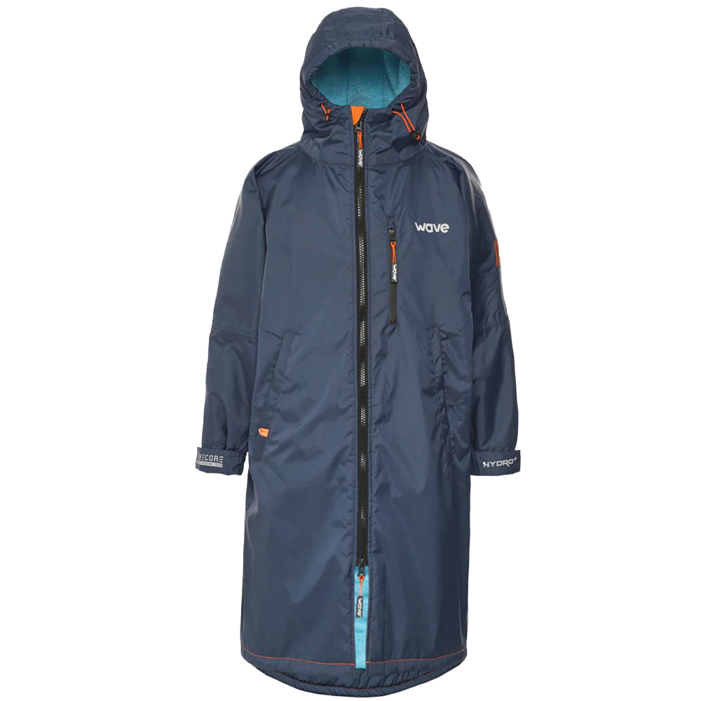 Wave Waterproof Navy Fleece Lined Changing Robe Large Image 1