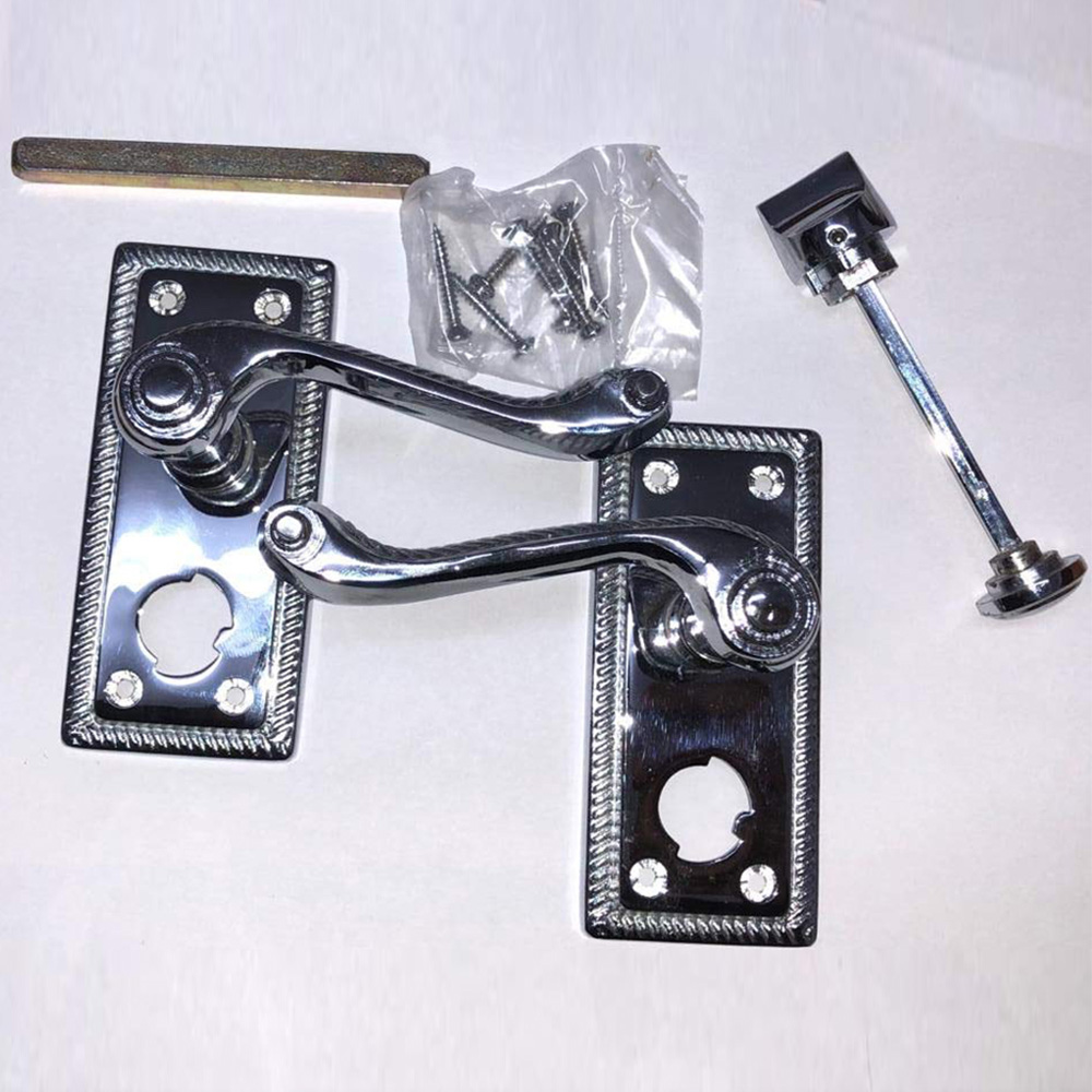 Golden Grace Polished Chrome Georgian Privacy WC Door Handle Set 107 x 47mm Image 2