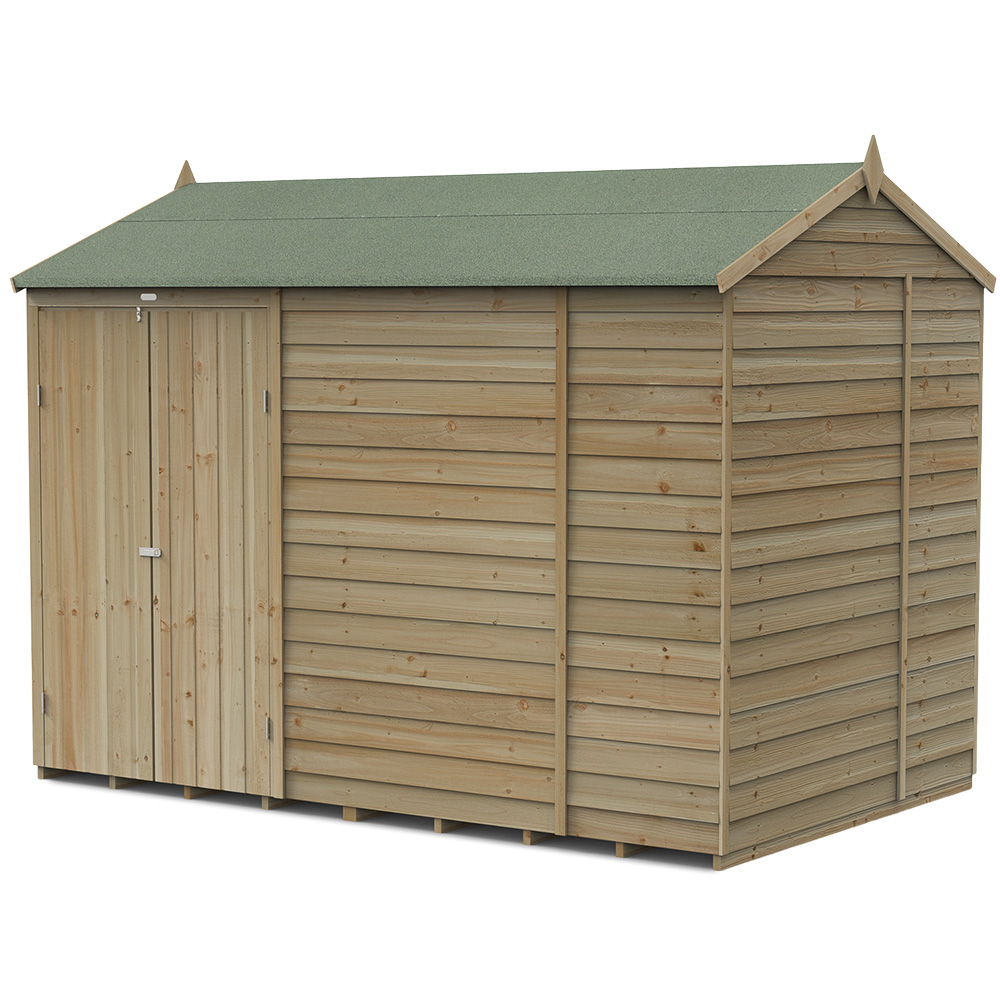 Forest Garden 4LIFE 10 x 6ft Double Door Reverse Apex Shed Image 1