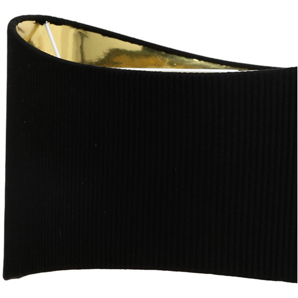 Black and Gold Metallic Lined Shade - Black Image 5