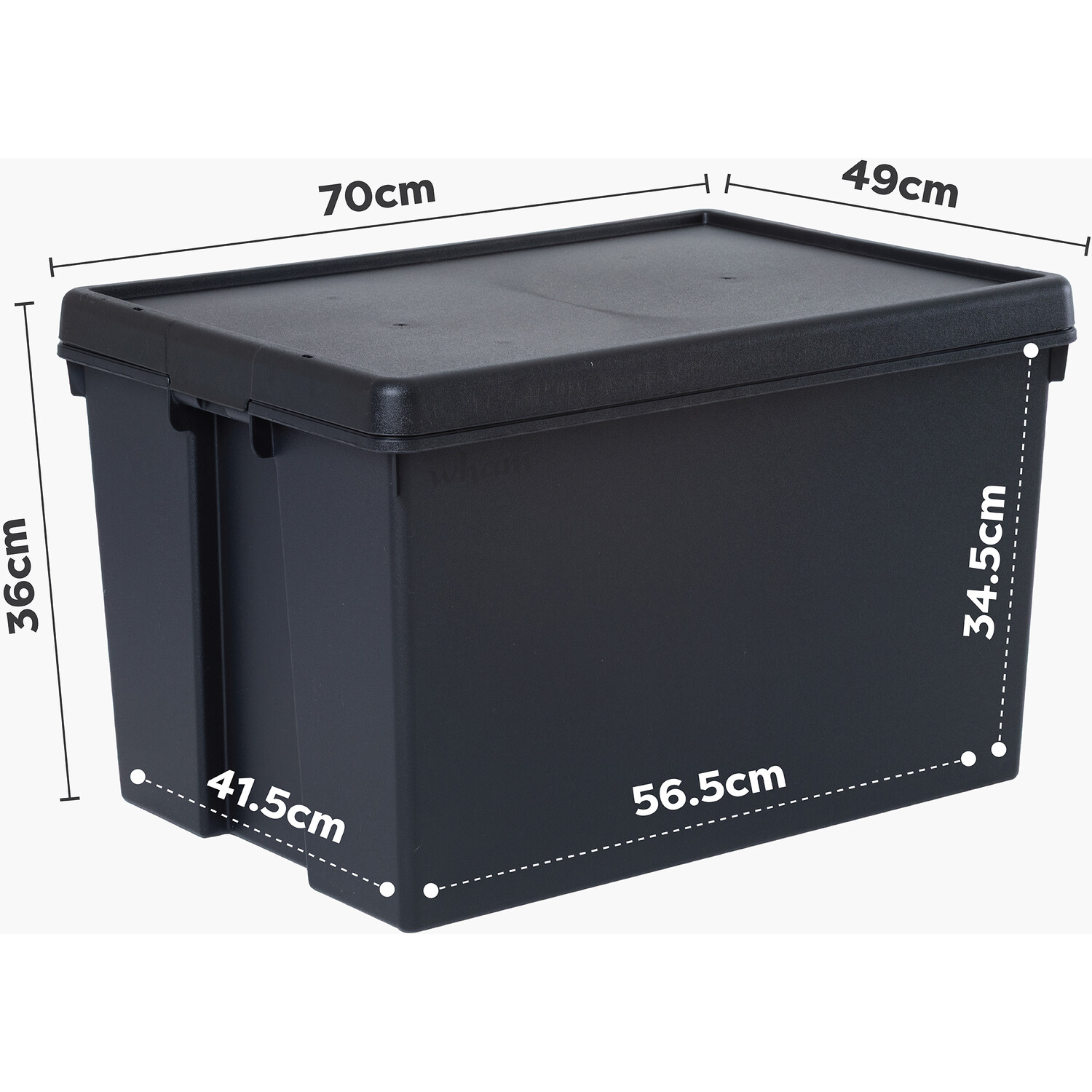 Wham Bam Storage Box Black 96l Image 5