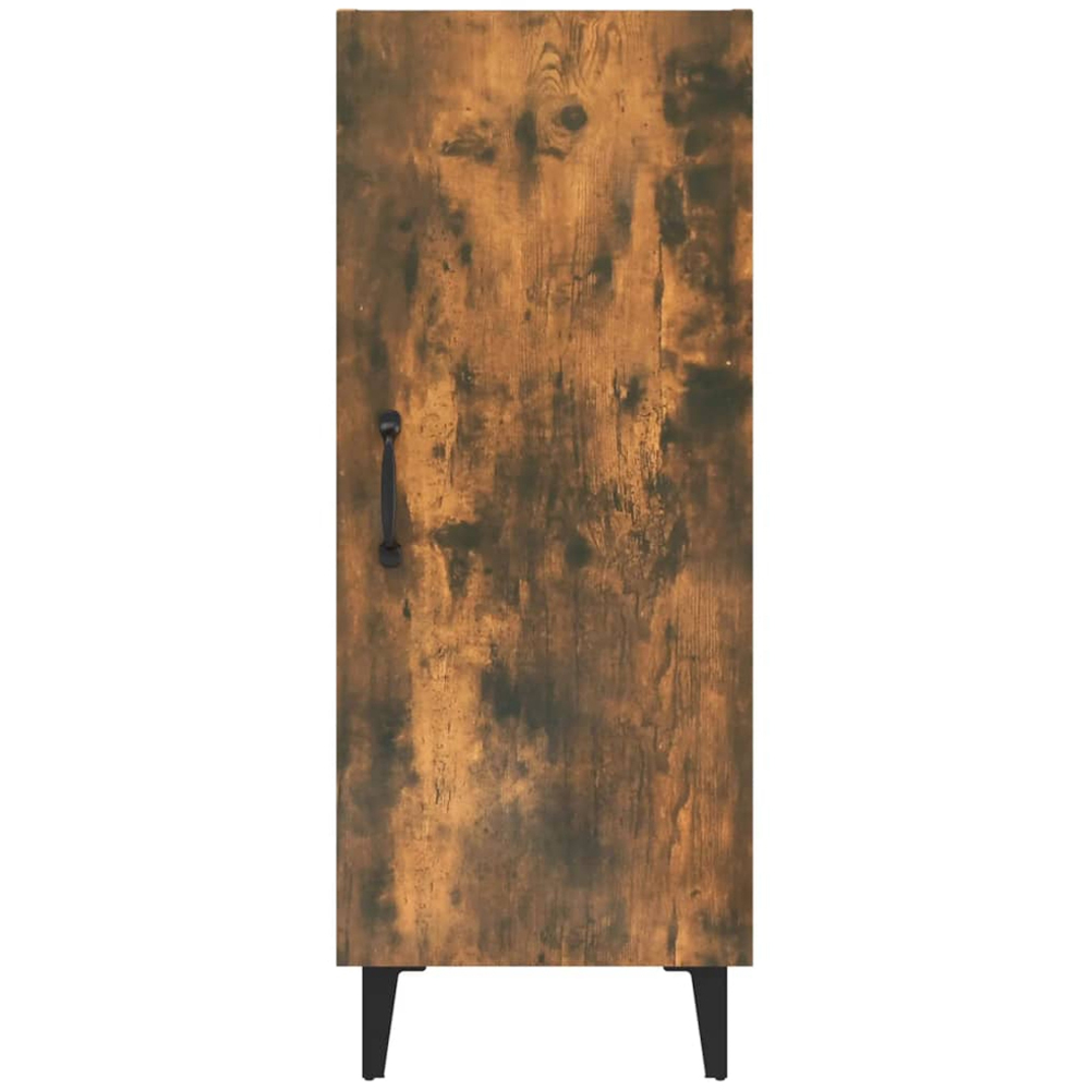vidaXL Single Door Smoked Oak Narrow Sideboard Image 6