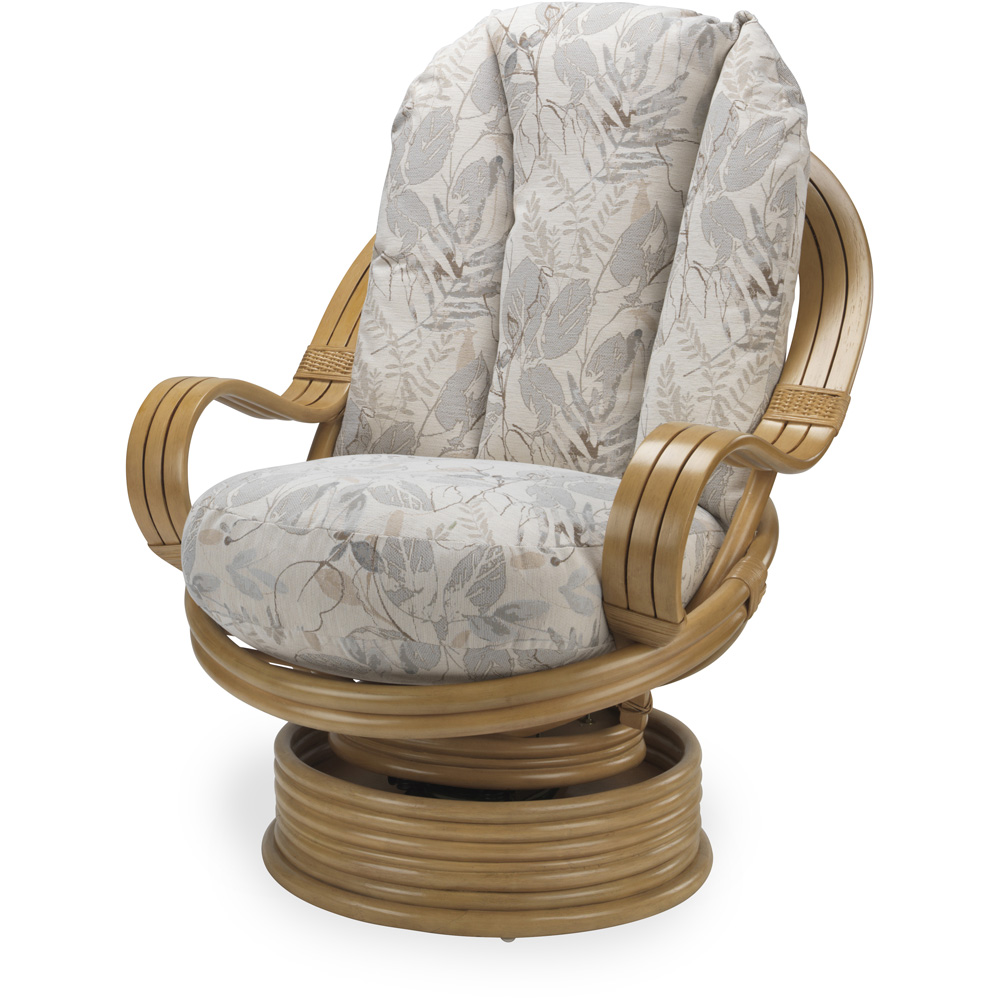 Desser Centurion Leafy Natural Rattan Laminated Swivel Rocker Chair Image 2