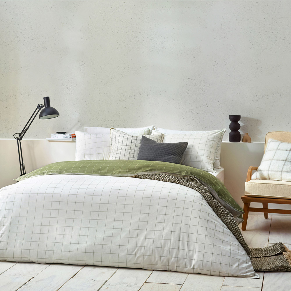 Yard Howarth Double Moss and Natural Duvet Set Image 1
