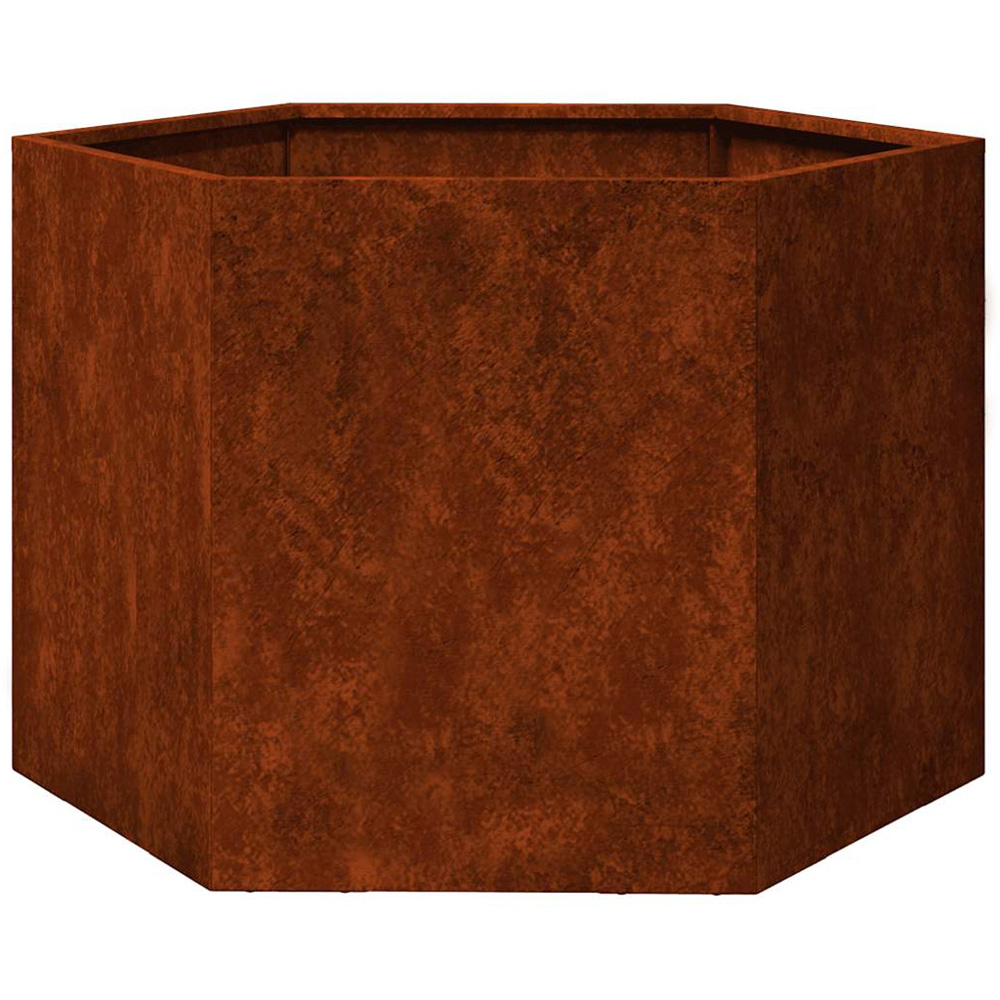 vidaXL Brown Corten Steel Garden Planter 45 x 60 x 60cm Image 1