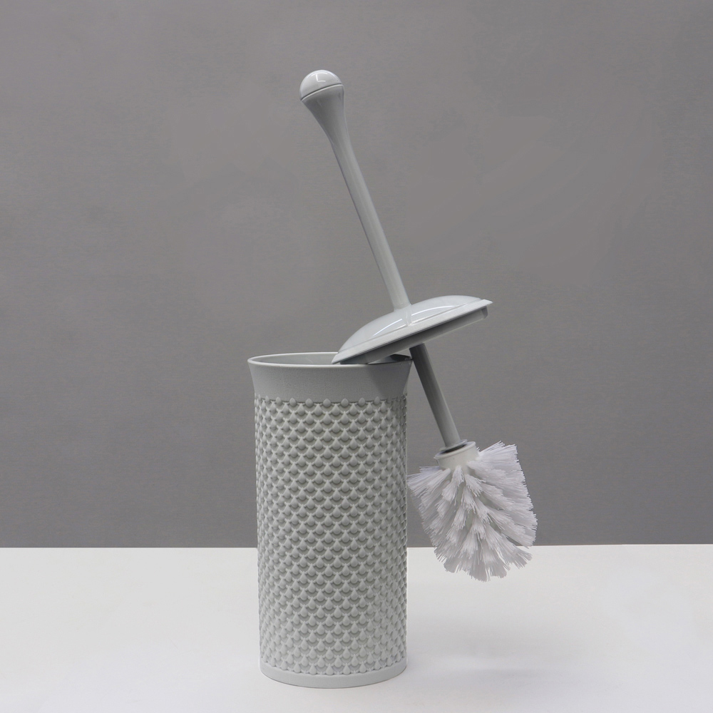 JVL Ice Grey Droplette Toilet Brush Image 2