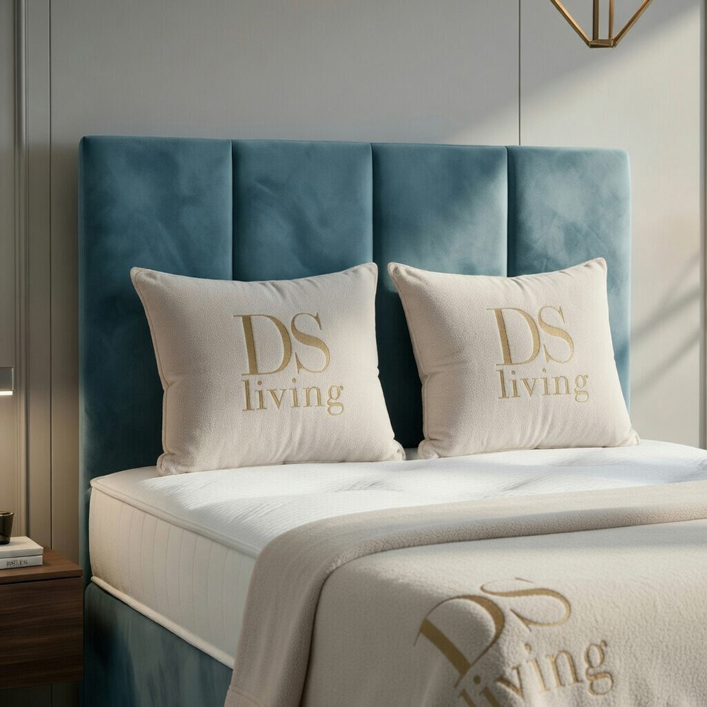 DS Living Harmony Single Duck Egg Plush Velvet Ottoman Bed Image 3