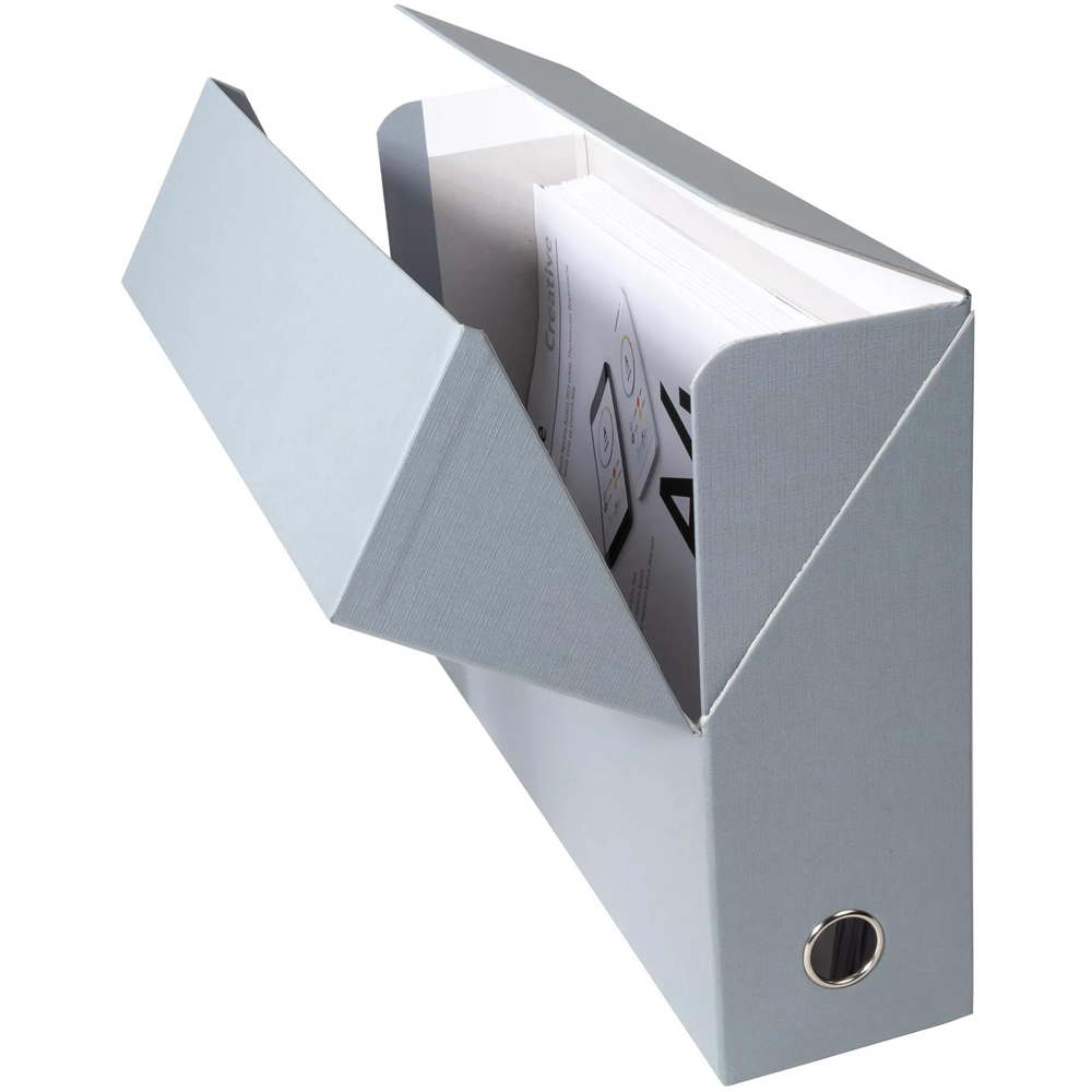 Exacompta A4 Grey Canvas Transfer Box 5 Pack Image 2
