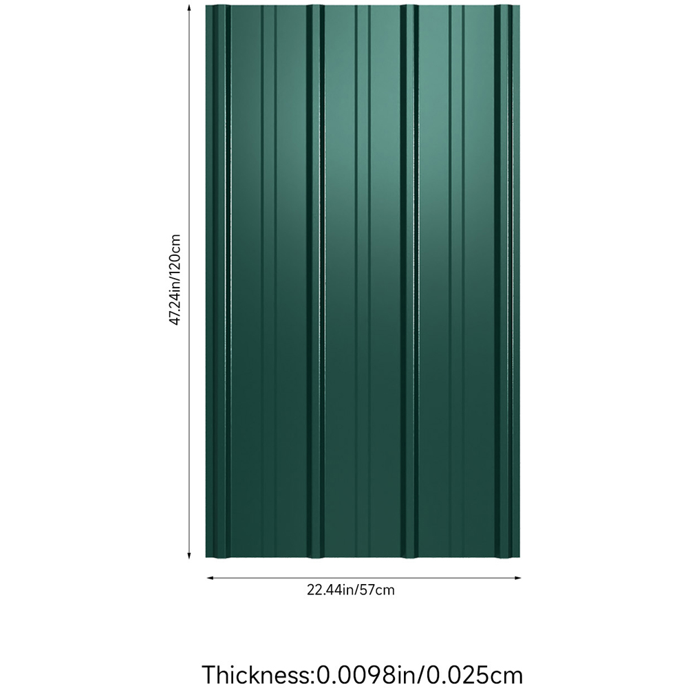 Living and Home 120 x 57cm Dark Green Galvanised Steel Roofing Sheet 12 Pack Image 7
