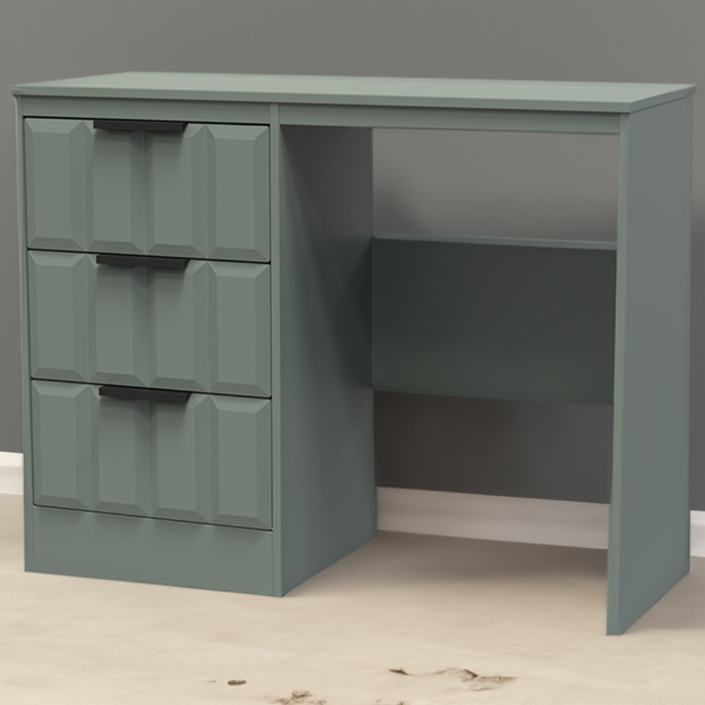 Crowndale New York 3 Drawer Reed Green Dressing Table Image 1