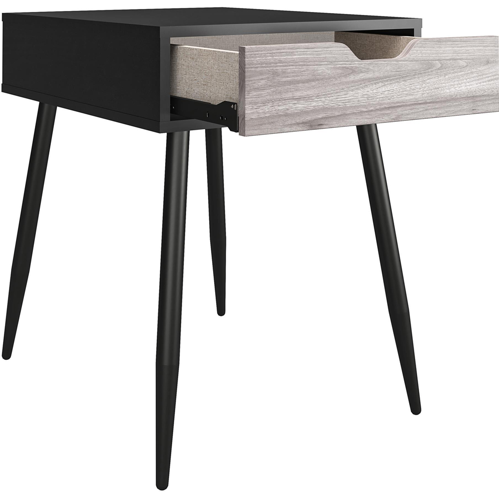 Dorel Copley Single Drawer Black Oak End Table Image 4