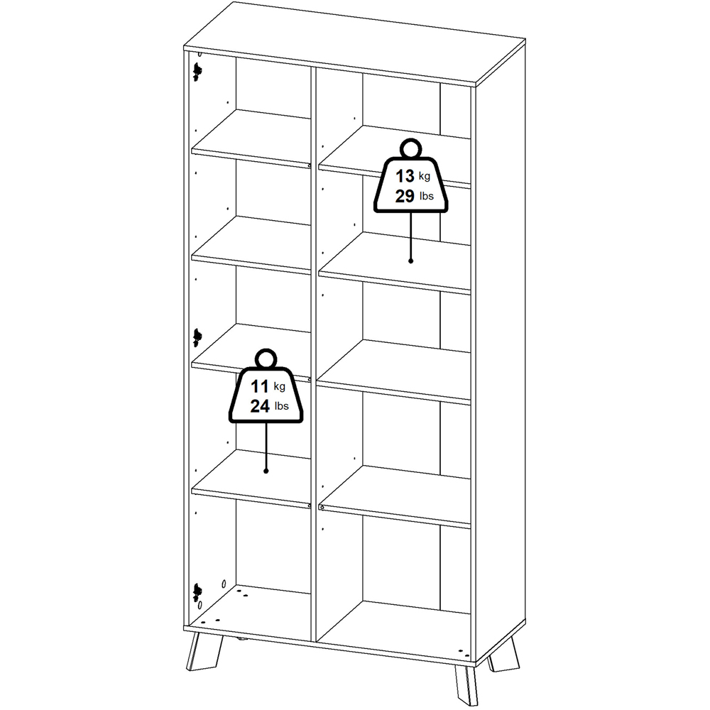 Furniture To Go Ikast 2 Door White and Brown Cabinet Image 7