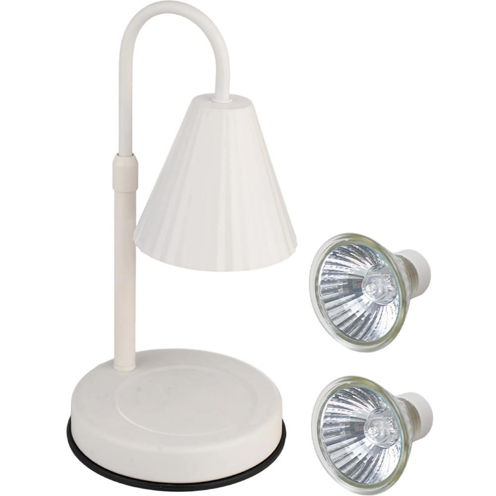 Living and Home White Height Adjustable Tabletop Candle Warmer Lamp Image 3