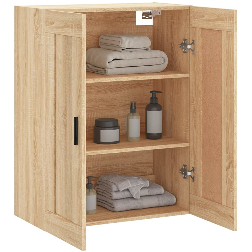 vidaXL 2 Door Sonoma Oak Wall Mounted Large Cabinet Image 5