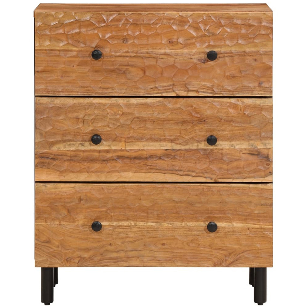 vidaXL Set of 2 Solid Wood Acacia Side Cabinet Image 6
