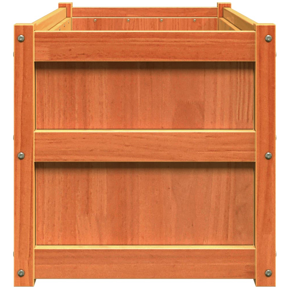 vidaXL Wax Brown Solid Pine Wood Garden Planter 50 x 90 x 50cm 2 Pack Image 5
