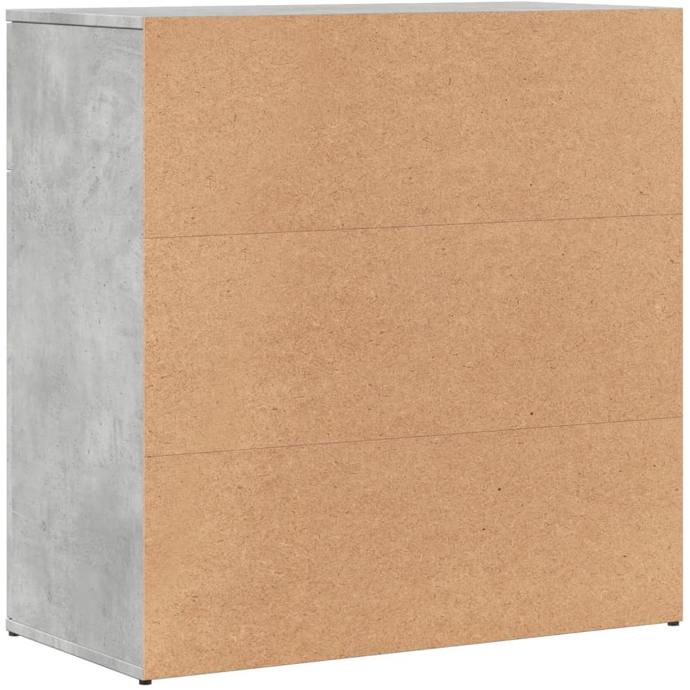 vidaXL 2 Door 2 Drawer Concrete Grey Wooden Sideboard Image 5