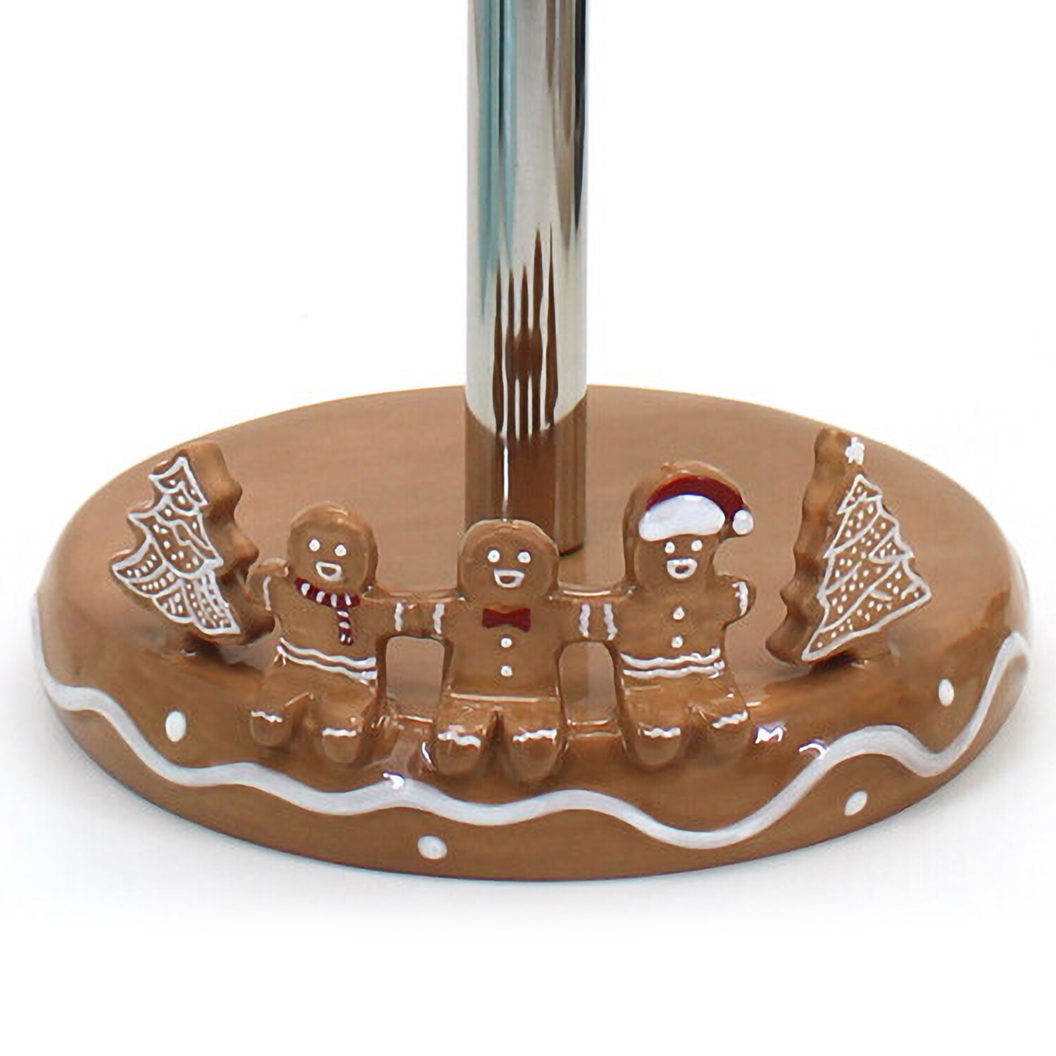 Gingerbread Friends Toilet Roll Holder Brown Image 2