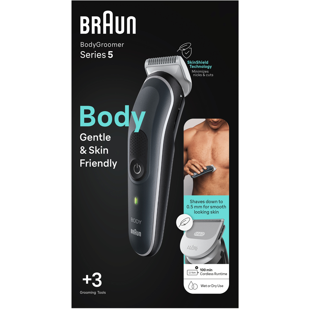 Braun BG 5350 Body Groomer 5 with Sliding Comb Black Image 3