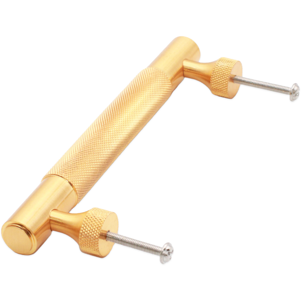 Spira Brass Satin Brass Knurled Bar Handle 360mm Image 4