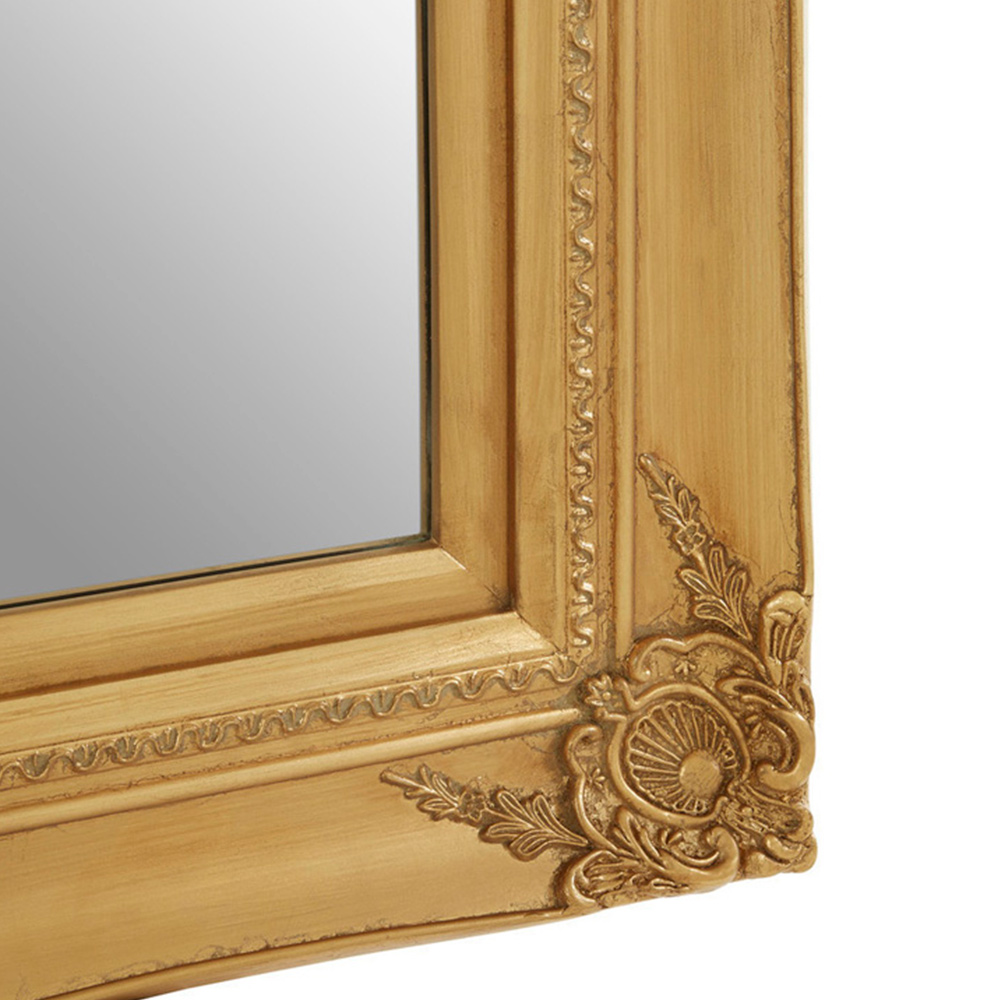 Premier Housewares Baroque Antique Gold Rectangular Wall Mirror 83 x 113cm Image 4