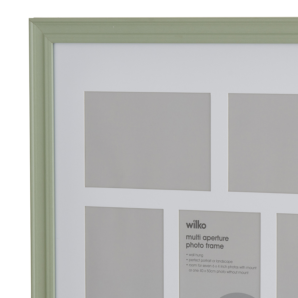 Wilko Sage Green Multi Photo Frame 40 x 50cm Wilko