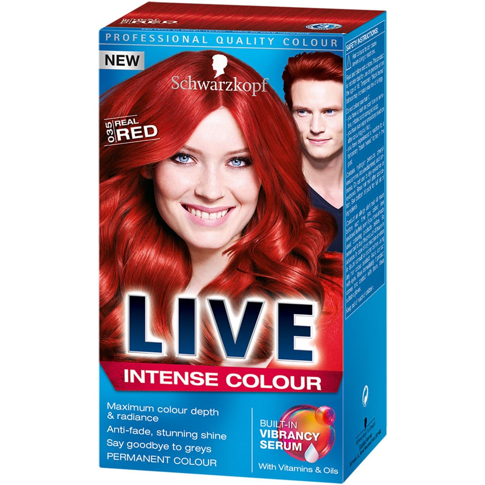 Schwarzkopf Live Intense Colour 035 Real Red Permanent Hair Dye Image
