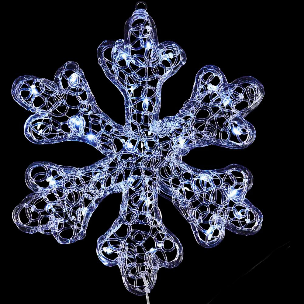 Wilko Acrylic Light Up Snowflake Image 1
