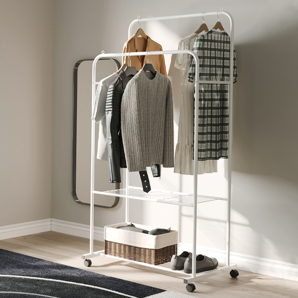 Living and Home Indoor Modern Bedroom Clothes Rack Image 6