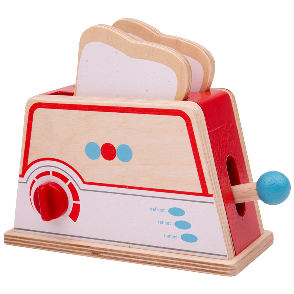 Bigjigs Toys Wooden Toaster Multicolour Image 1