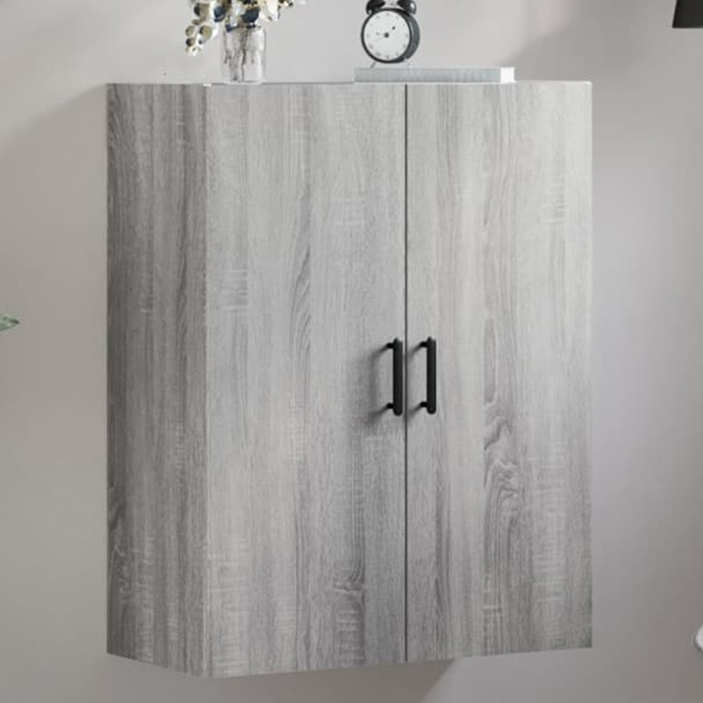 vidaXL 2 Door Grey Sonoma Wall Mounted Cabinet Image 1