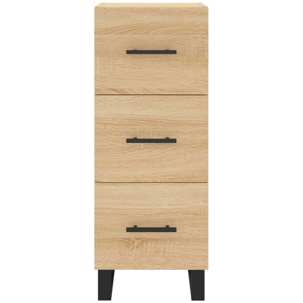 vidaXL Single Door 3 Drawer Sonoma Oak Highboard Image 6