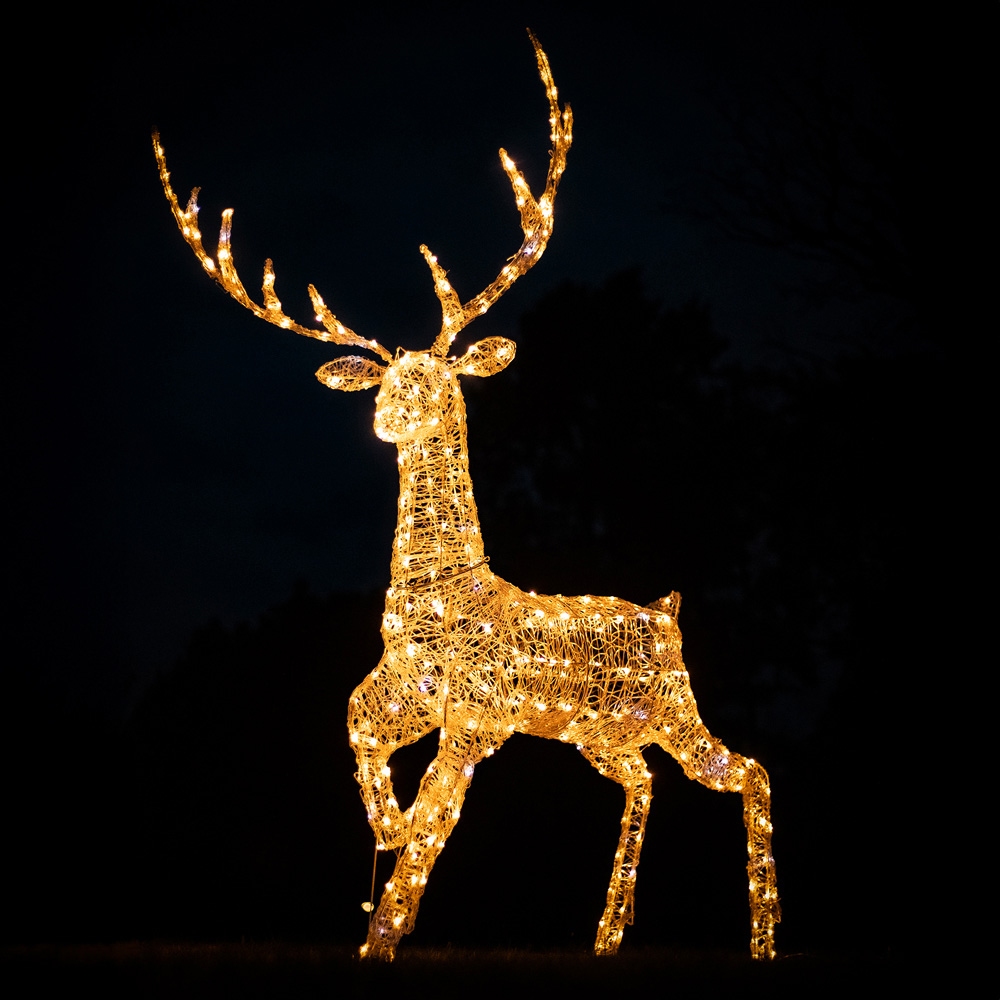 The Christmas Centre 350 LED Soft Acrylic Light-Up Grand Stag Reindeer 6.5ft Image 1
