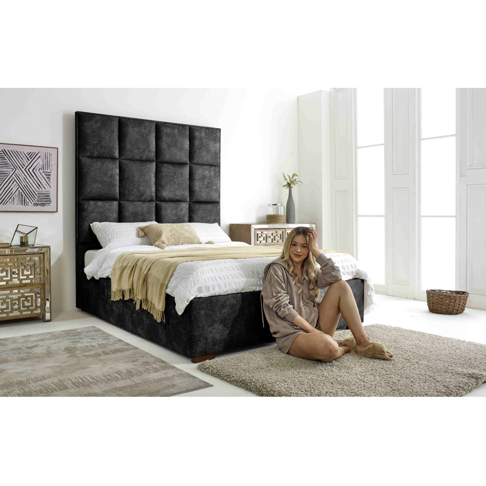 Eleganza Madelyn Double Granite Oakland Fabric Bed Frame Image 5