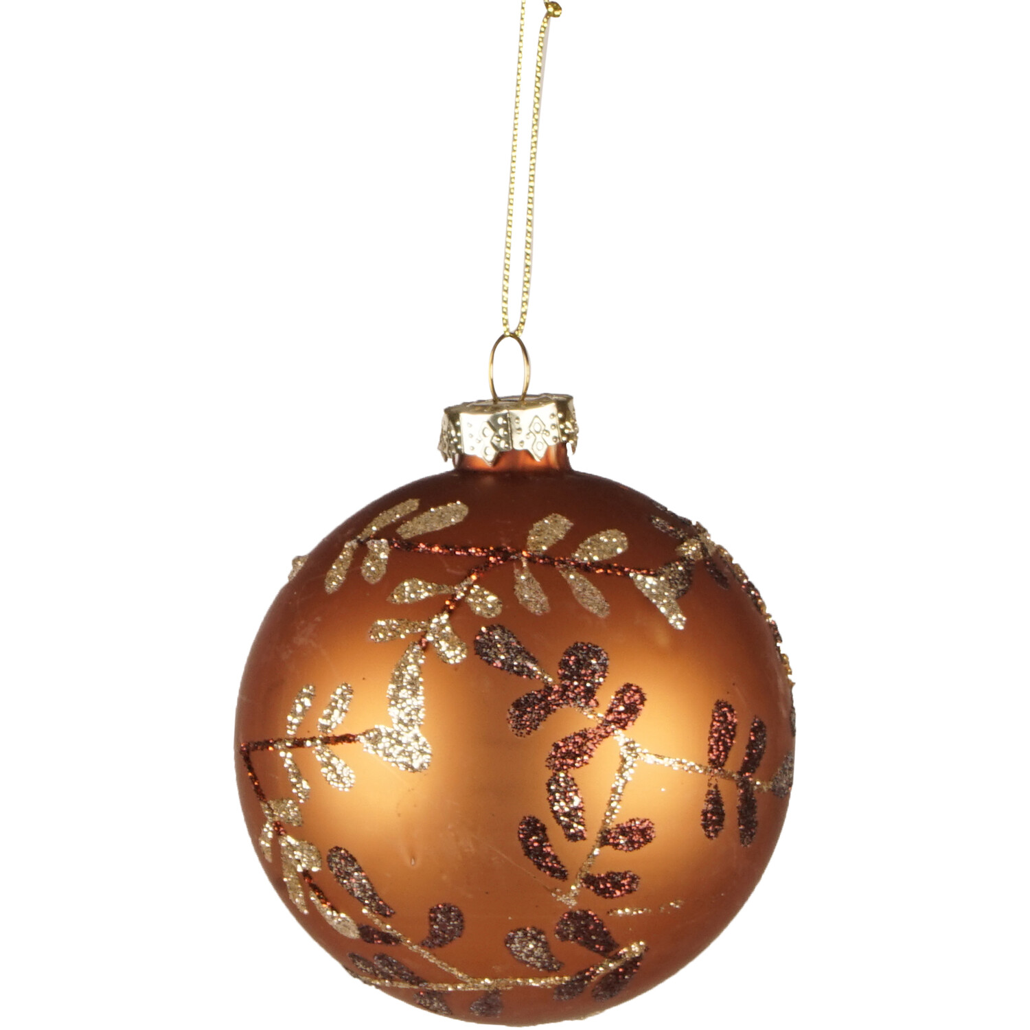 Bronze Glittered Bauble - Bronze Image