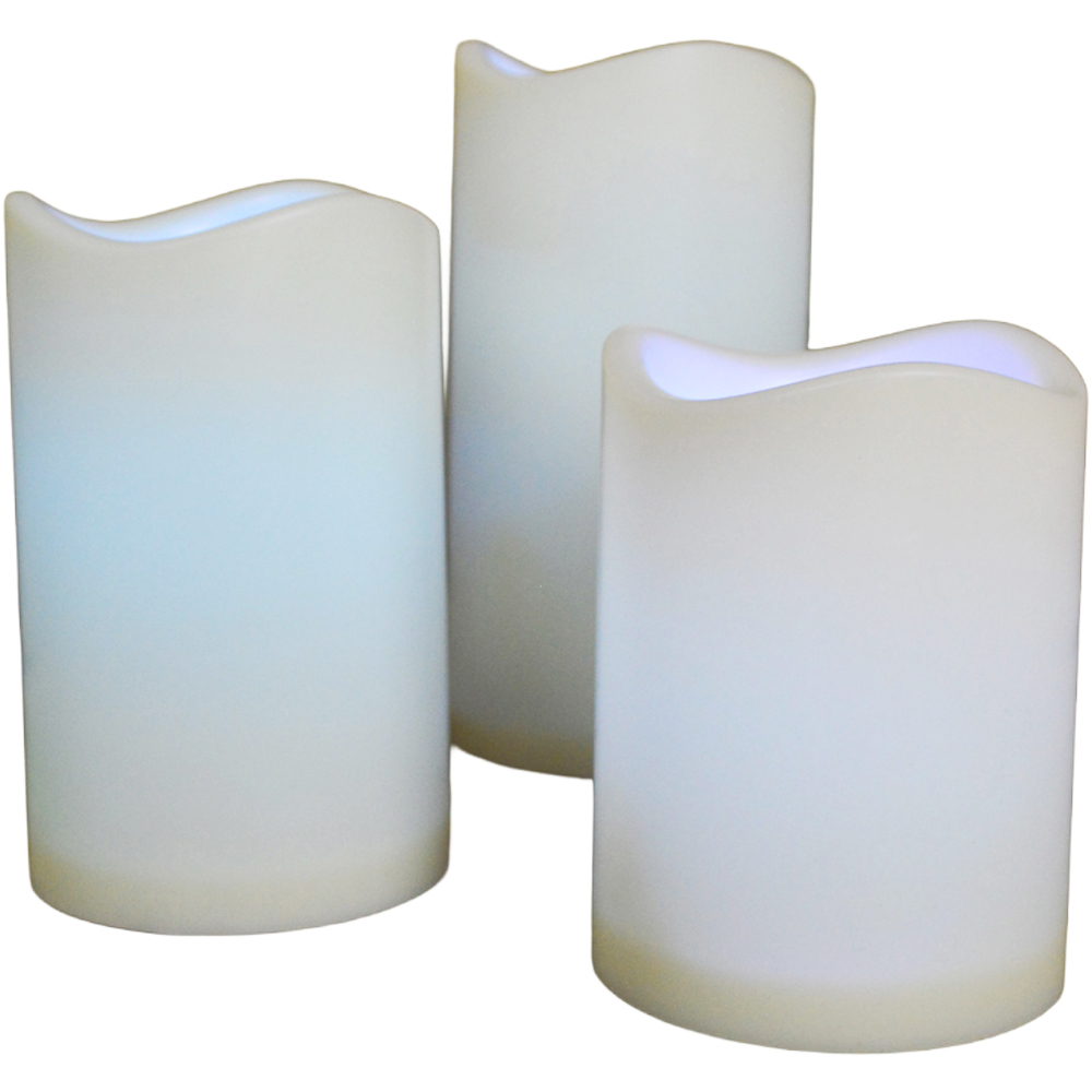 Samuel Alexander Premier Set of 3 Multi Pastel Colour Changing LED Candle Image 1