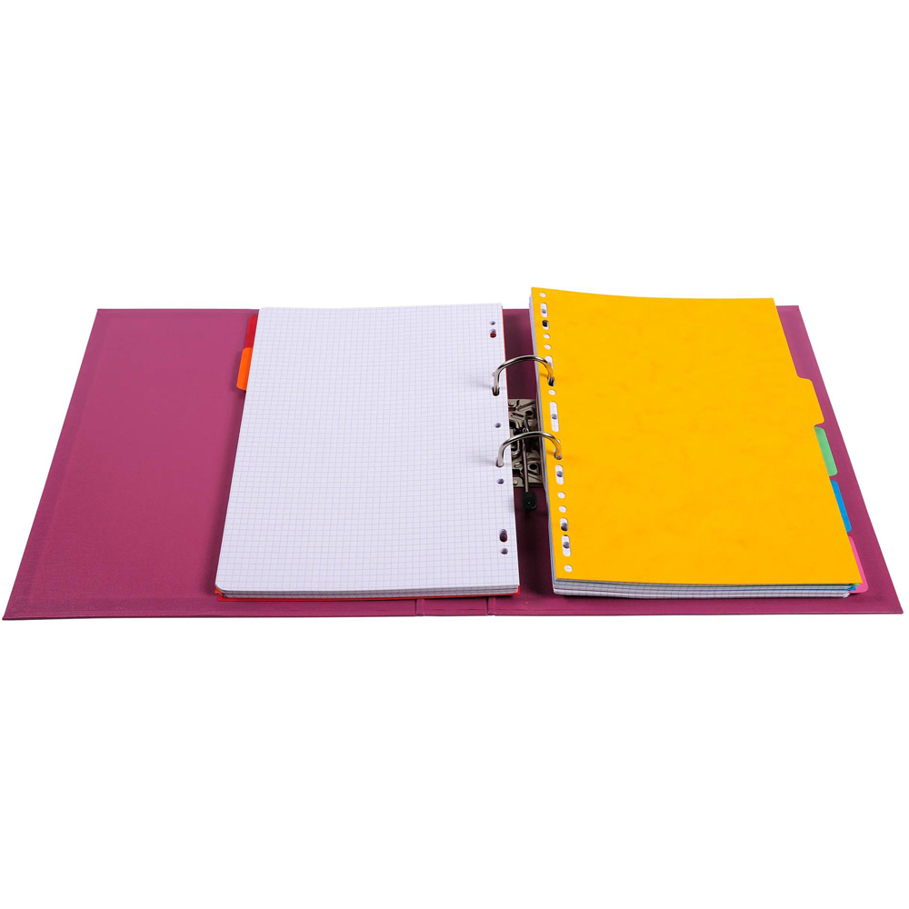 Exacompta PremTouch A4 Fuchsia PVC Lever Arch File 10 Pack Image 3