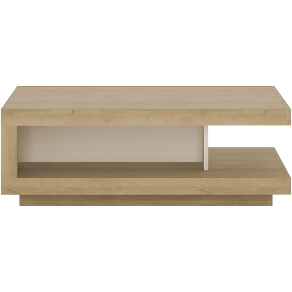 Florence Lyon Riviera Oak and White Coffee Table Image 2