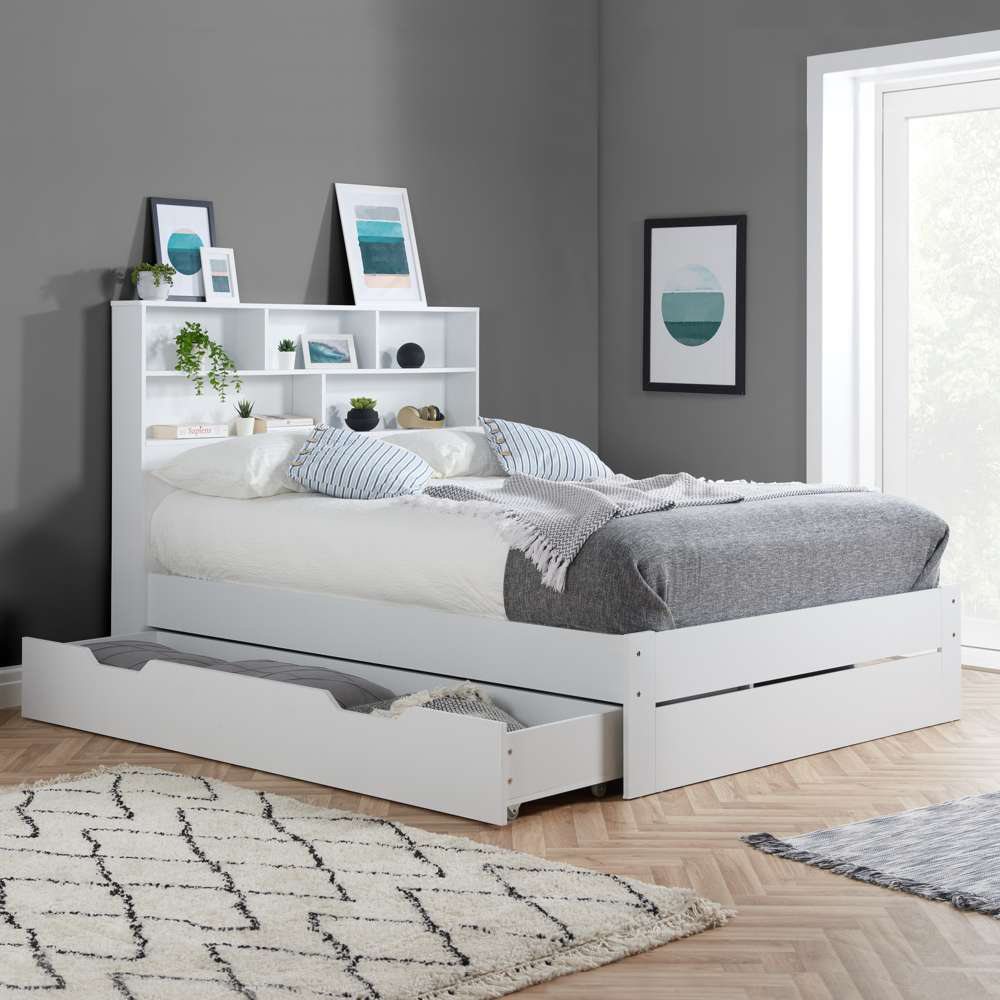Alfie Small Double White Storage Bed Image 7