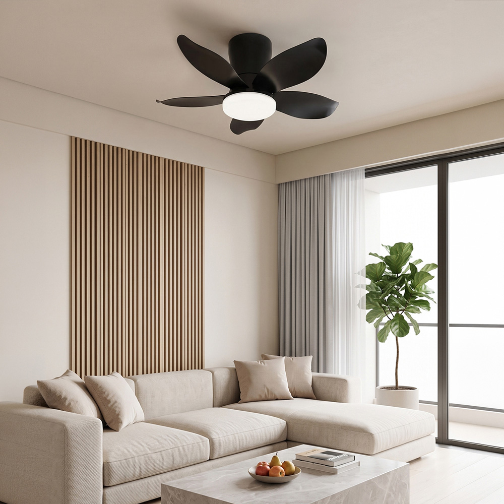 Living and Home Black LED Ceiling Fan with App and Remote Control 63cm Image 7