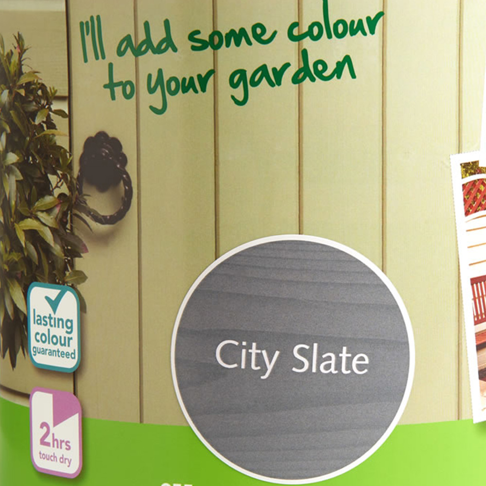 Wilko Garden Colour City Slate Wood Paint 2.5L Image 3