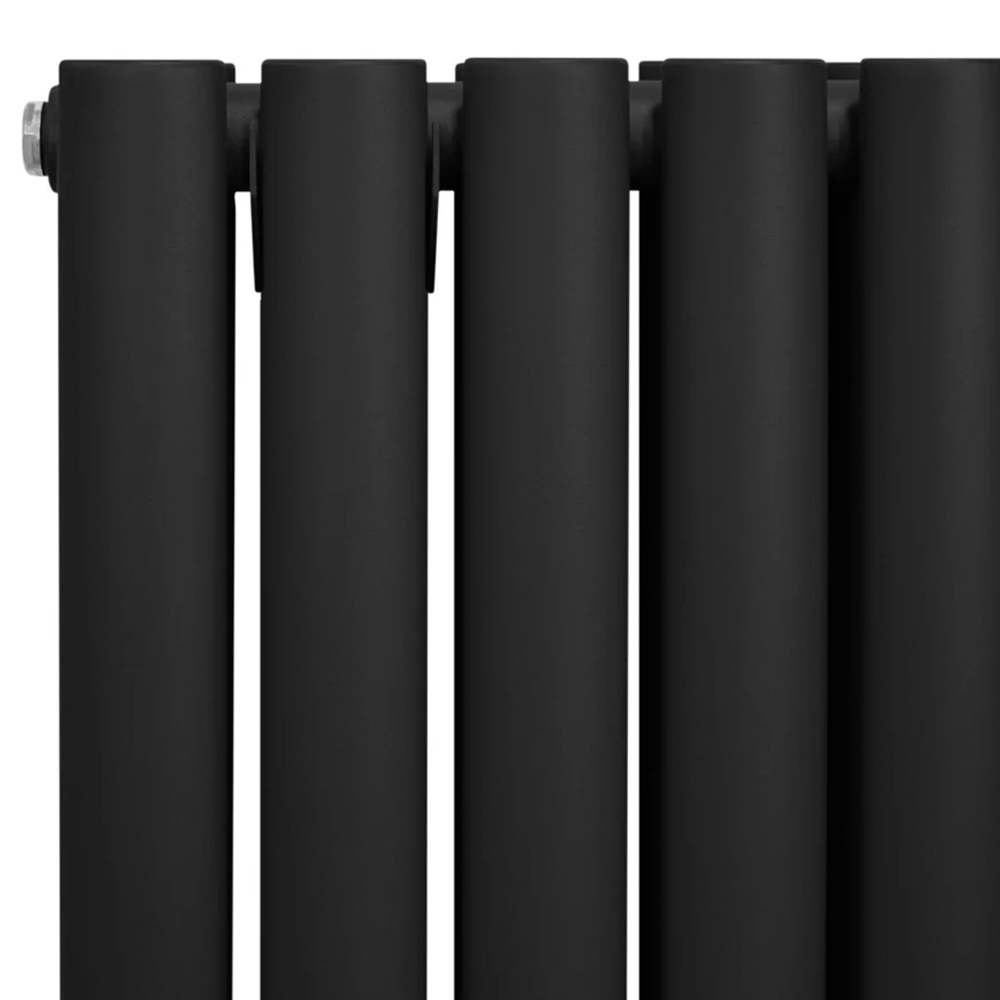 Monster Shop 2648BTU Black Oval Column Radiator and Valves 600 x 600mm Image 4