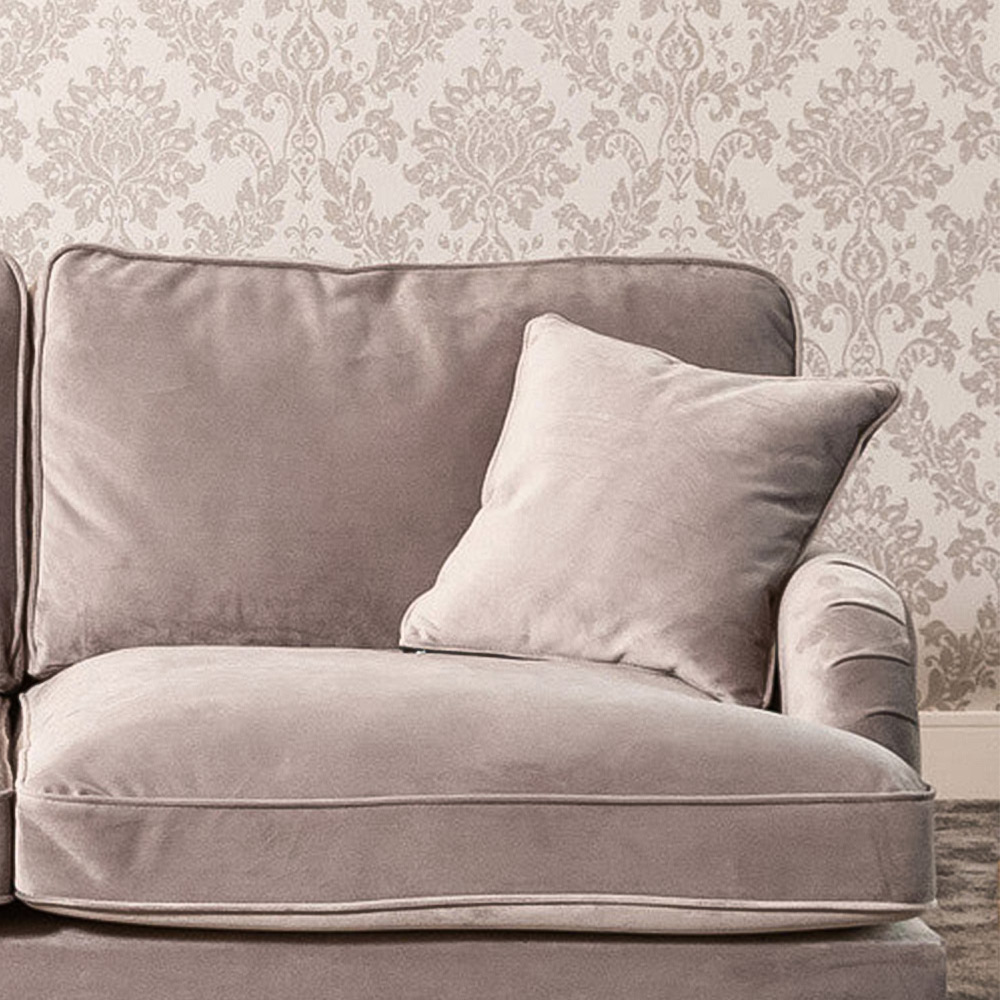 Mackenzie 2 Seater Grey Plush Velvet Sofa Image 3