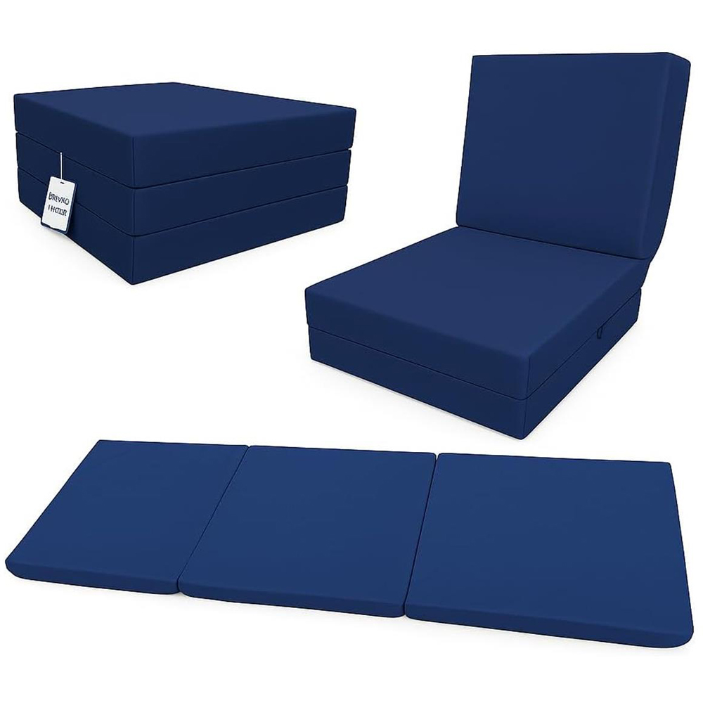 House Of Home Royal Blue Memory Foam Foldable Z Bed Image 2