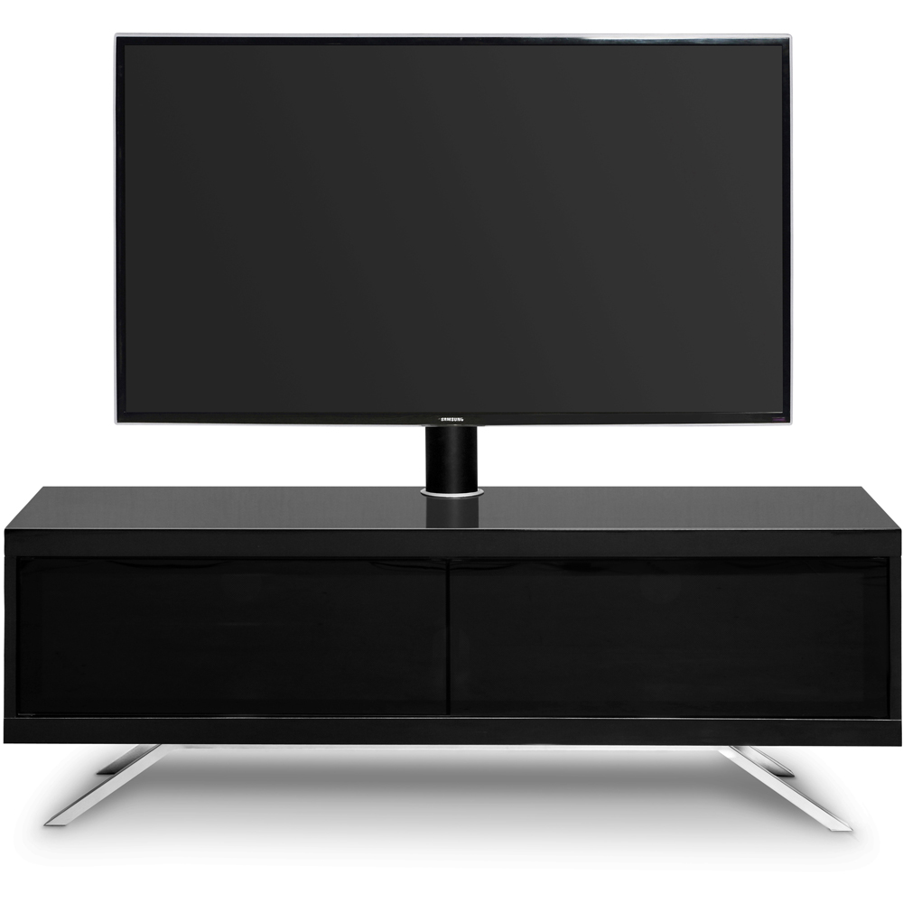 MDA Designs Tucana 1200 Hybrid 2 Drawer Black Complete TV Cabinet Image 4
