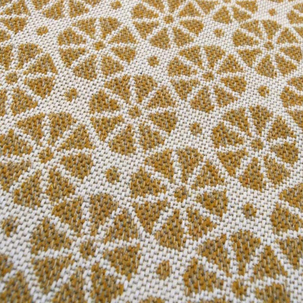 Homemaker Mustard Cotton Starburst Rug 100 x 150cm Image 2