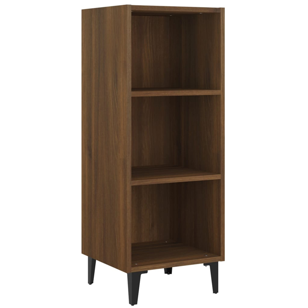 vidaXL 3 Shelf Brown Oak Sideboard Image 2