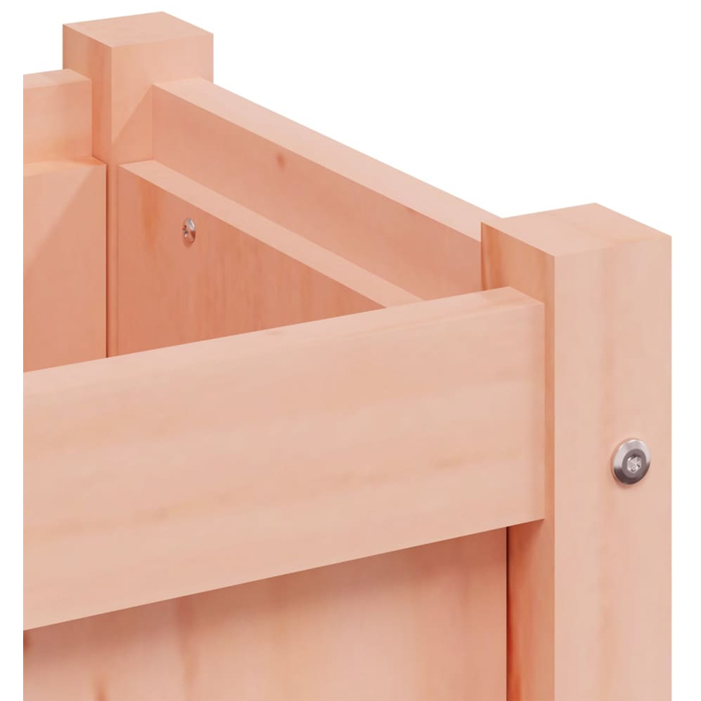 vidaXL Natural Douglas Wood Garden Planter 31 x 60 x 31cm 2 Pack Image 9